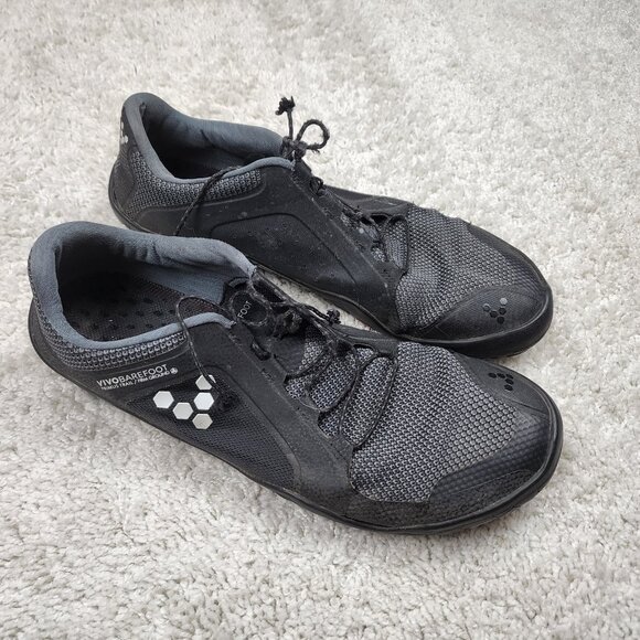 Vivobarefoot Mens 48 14 Black Primus Trail FG Barefoot Minimalist Hiking Trail